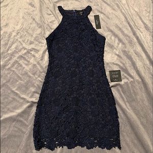 NWT Lulu’s - Love Poem Mini Dress - Navy - Sz: S
